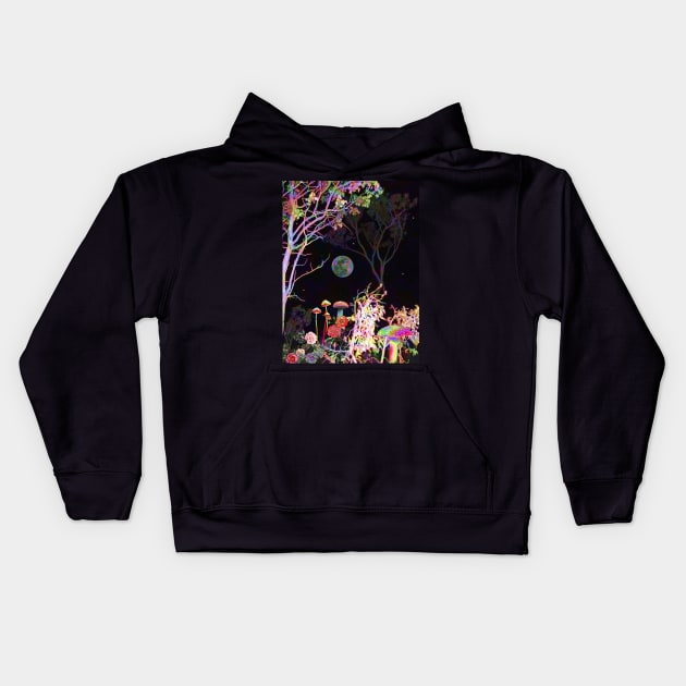 Colorful Night Kids Hoodie by Cajuca